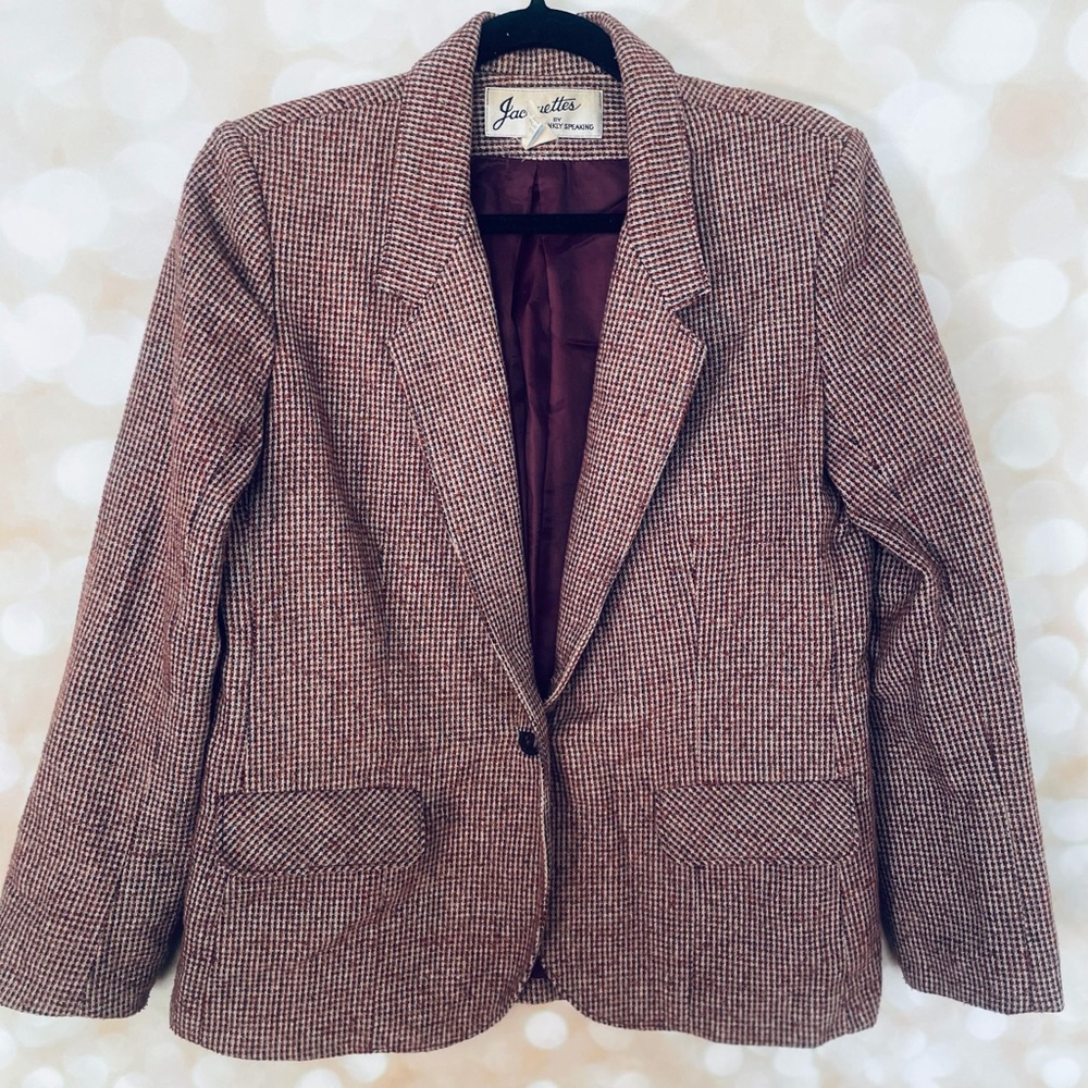 Jacqueline Ferrar Classic Houndstooth Jacket vintage 1950s